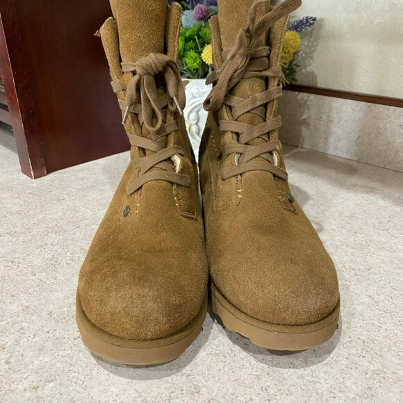 Bearpaw Krista Womens Hickory Suede Boots Size 9 With Wool Blend Lining & Sheeps - Picture 8 of 8
